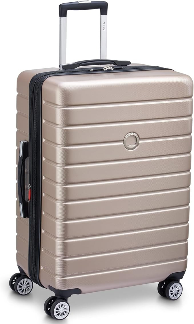 DELSEY Paris Jessica Hardside Expandable Luggage with Spinner Wheels (Rose Gold, Checked-Medium 2... | Amazon (US)