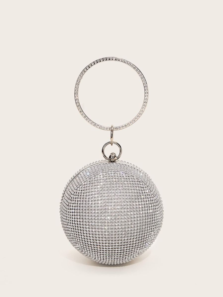 Mini Rhinestone Covered Ball Design Clutch Bag | SHEIN