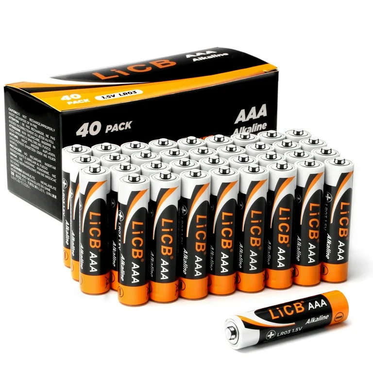 LiCB AAA Batteries (40 Pack) Triple A Alkaline Batteries,Long-Lasting Batteries for Household and... | Walmart (US)