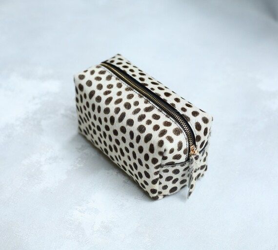 Leopard Make up Bag Leopard Print Leather Make up Case | Etsy | Etsy (US)