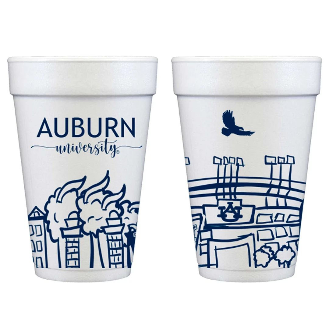 Foam Cup 10 Pack auburn University Skyline-auburn Alabama - Etsy | Etsy (US)