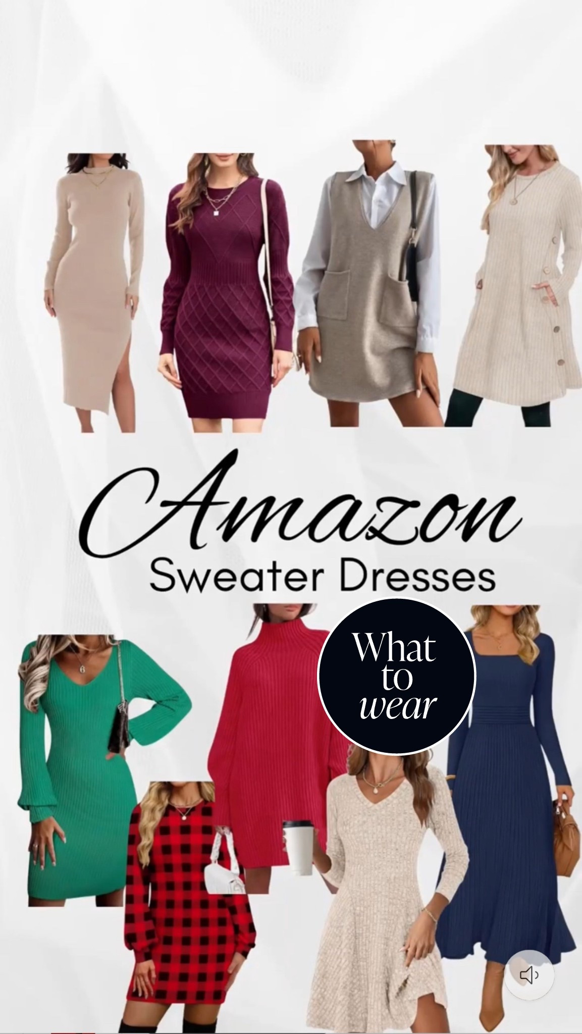 You will find everything in this sweater dress collection from tailored to oversize comfy sweater dresses. AND all of these dresses come in several different colors ❤️ Be sure to click on the one you love to pick your favorite shade or pattern. Let me know which one is your favorite 😍 
#hocspring 🌸 Sweaterweather #dresses #sweaterdress

#LTKSeasonal #LTKmomlife #LTKCyberWeek #LTKGiftGuide #LTKParties

#LTKFindsUnder50 #LTKHoliday