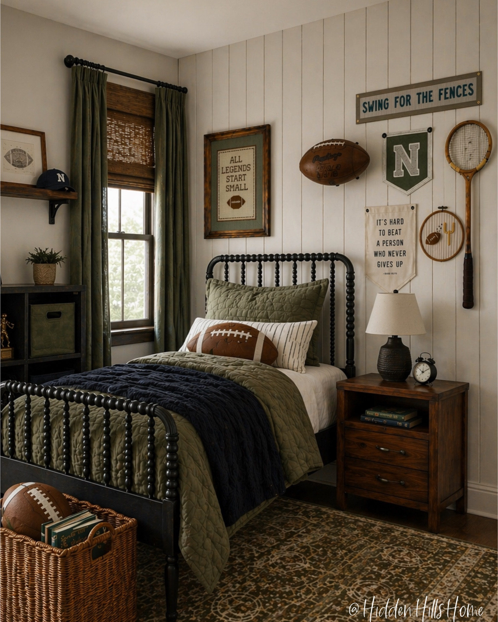 Boys bedroom decor mood board, modern vintage boys bedroom design, kids room decor, football bedroom, vintage inspired sports bedroom, boys room design inspiration, home decor #boys

#LTKHome #LTKSaleAlert #LTKKids