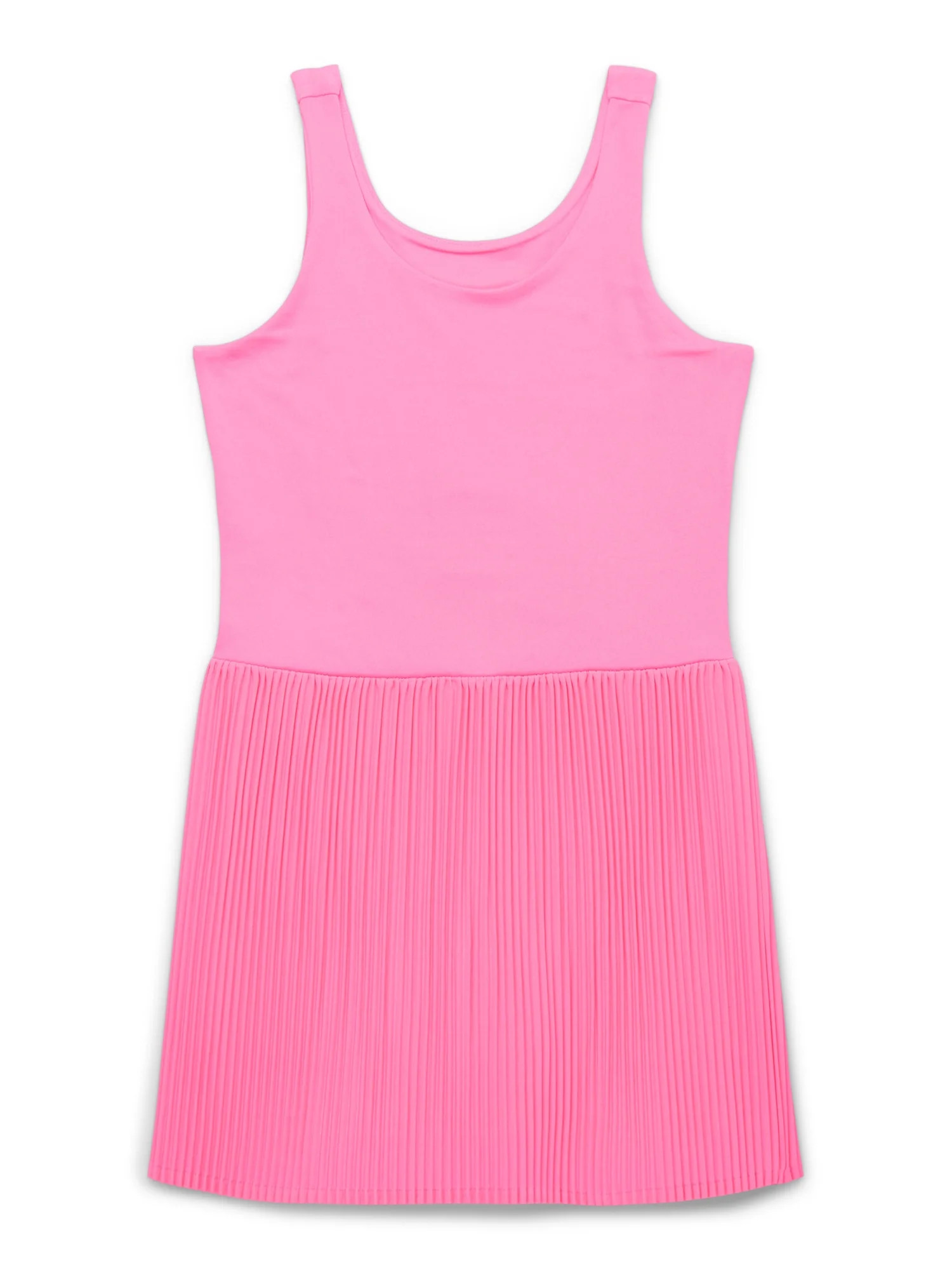 Athletic Works Girls Active Pleat Dress with Built-In Shorts, Sizes 4-18 | Walmart (US)