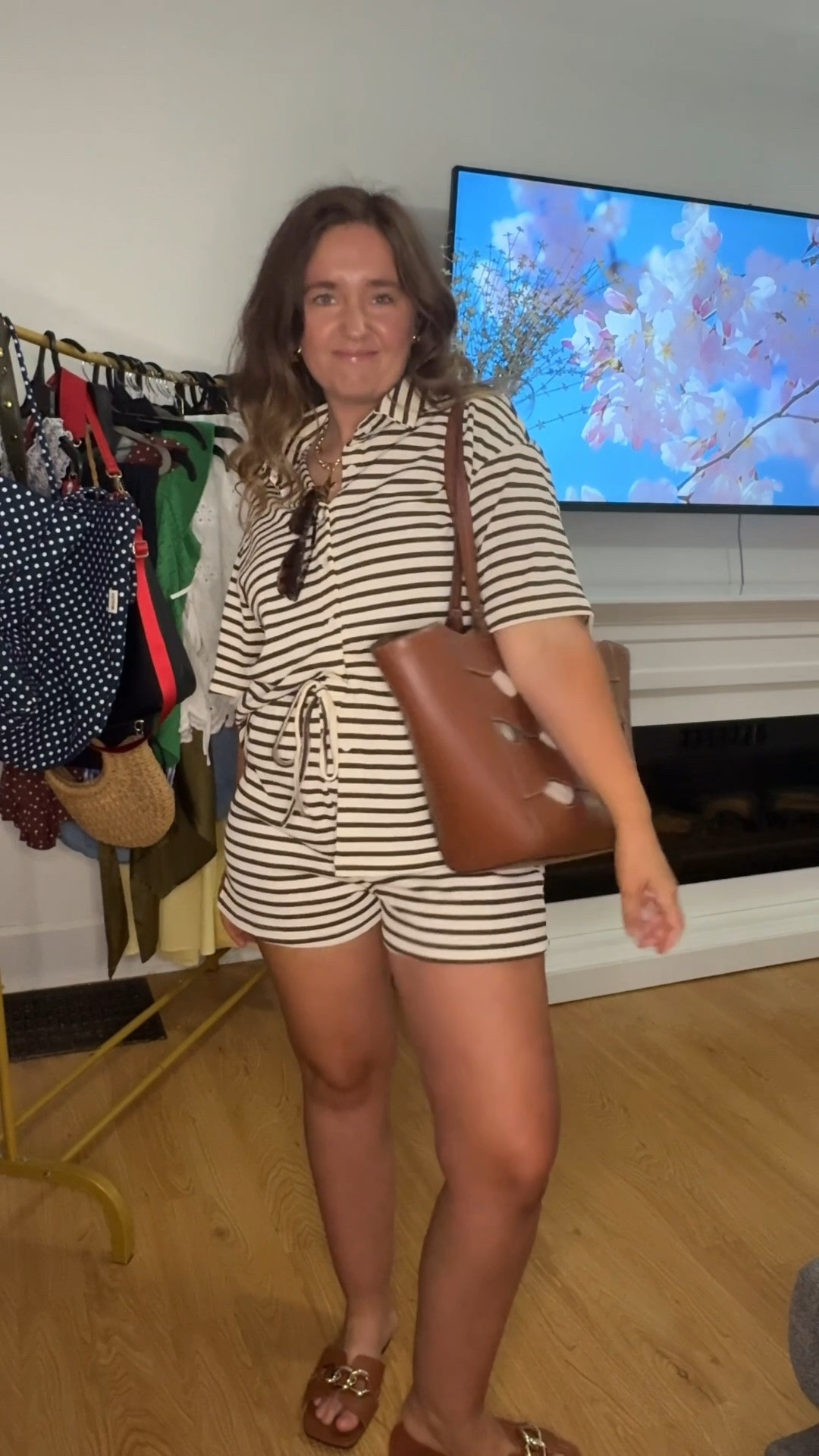 This striped matching set is one of those outfits you can throw on and instantly look put together! 🤍 I paired it with a brown shoulder bag, gold accessories, and comfy sandals for an effortless everyday look. Perfect for brunch, errands, vacations, or transitioning into fall! Everything is linked in my LTK & Amazon storefront. 🛍️

#AmazonFashion #AmazonFinds #AmazonOutfit #AmazonStyle #MatchingSet #StripedSet #NeutralStyle #EverydayStyle #AffordableFashion #OOTD #SummerStyle #FallTransition #MomStyle #LTKStyle #FashionFinds #CasualChic #AmazonInfluencer #StyleInspo #BudgetFashion #AmazonMustHaves