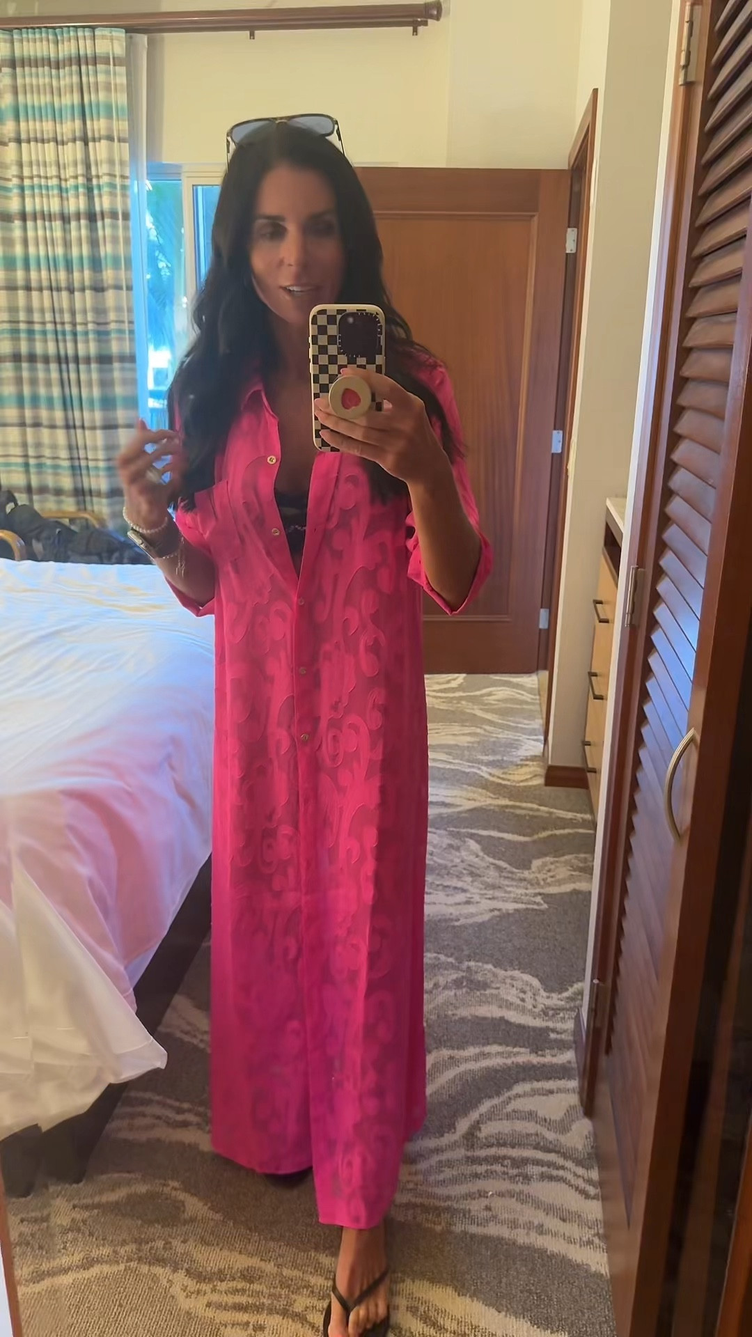 Medium swim coverup
Medium bikini top
Small bikini bottom 

#LTKStyleTip #LTKSwim #LTKTravel