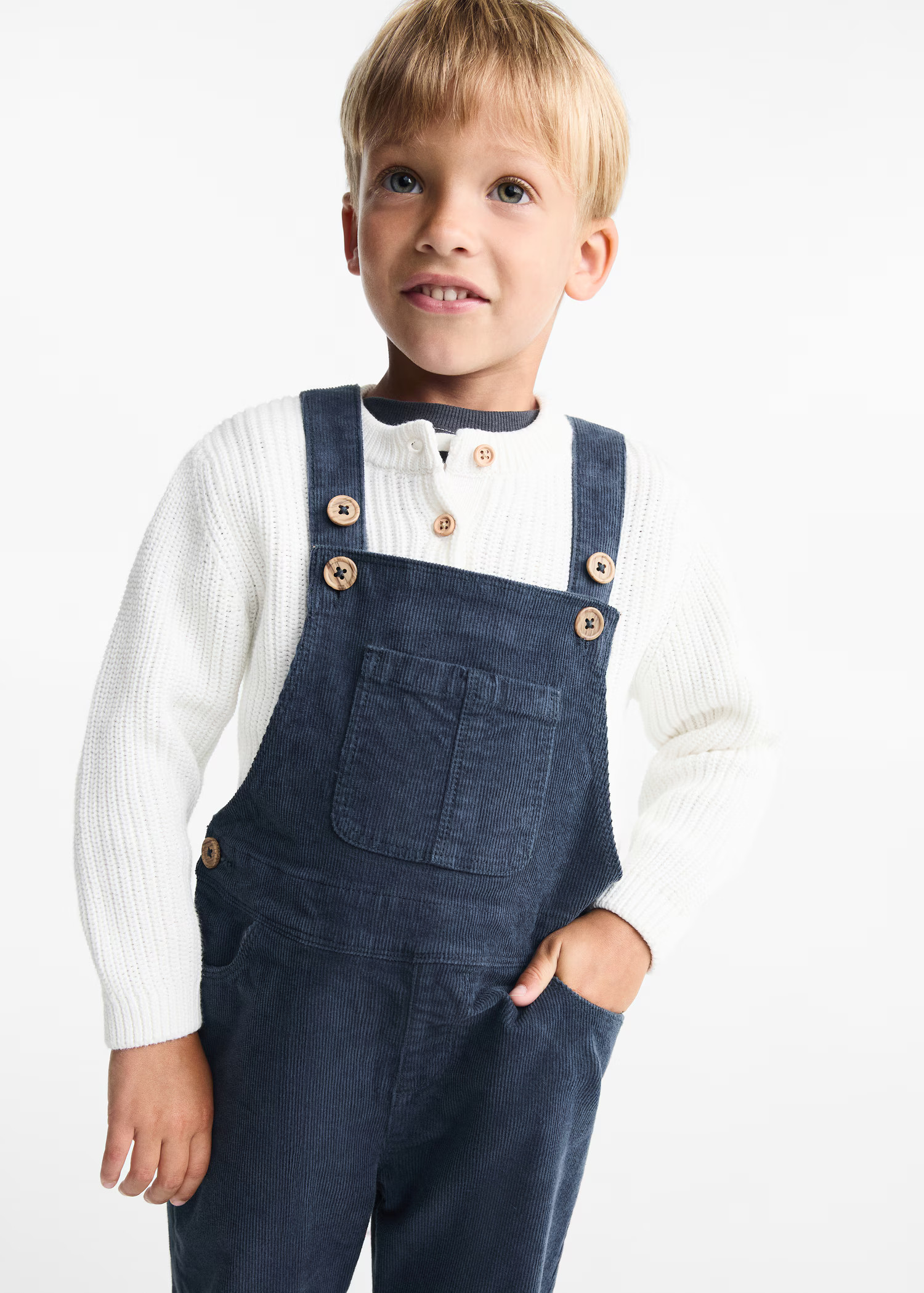 Pocket corduroy dungarees - Kids | MANGO USA | Mango (US/MX/AU)