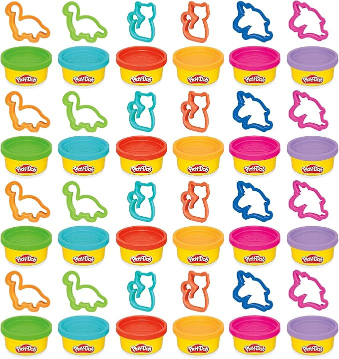 Play-Doh Party Favor Pack, Bulk 24 Pack of Modeling Compound with Cutters, Non-Candy Treat Bag Fi... | Amazon (US)