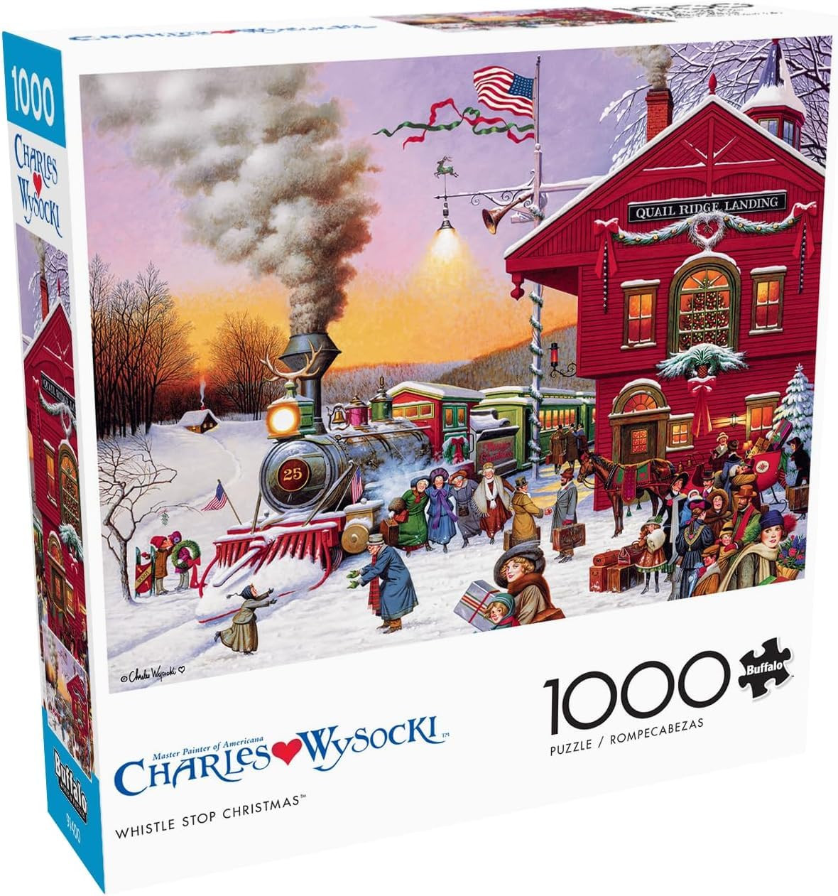 Buffalo Games – Charles Wysocki - Whistle Stop Christmas- 1000 Piece Holiday Jigsaw Puzzle - Fe... | Amazon (US)