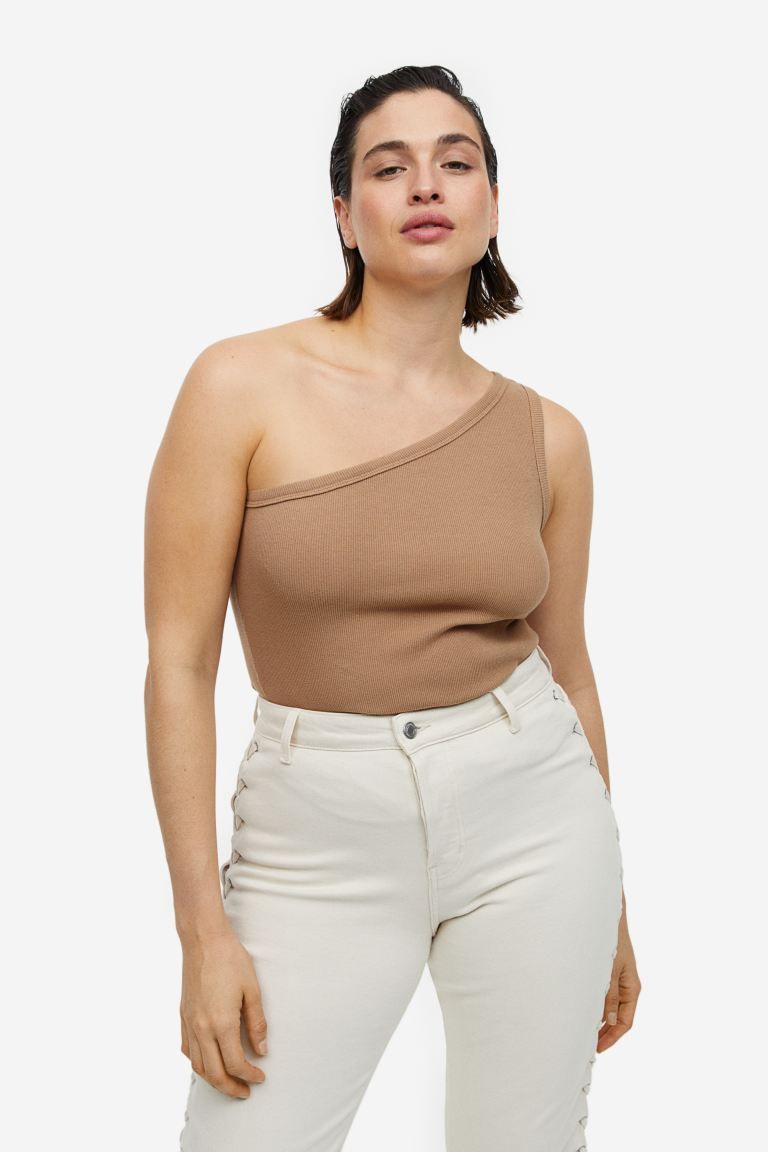 Ribbed one-shoulder top | H&M (UK, MY, IN, SG, PH, TW, HK)