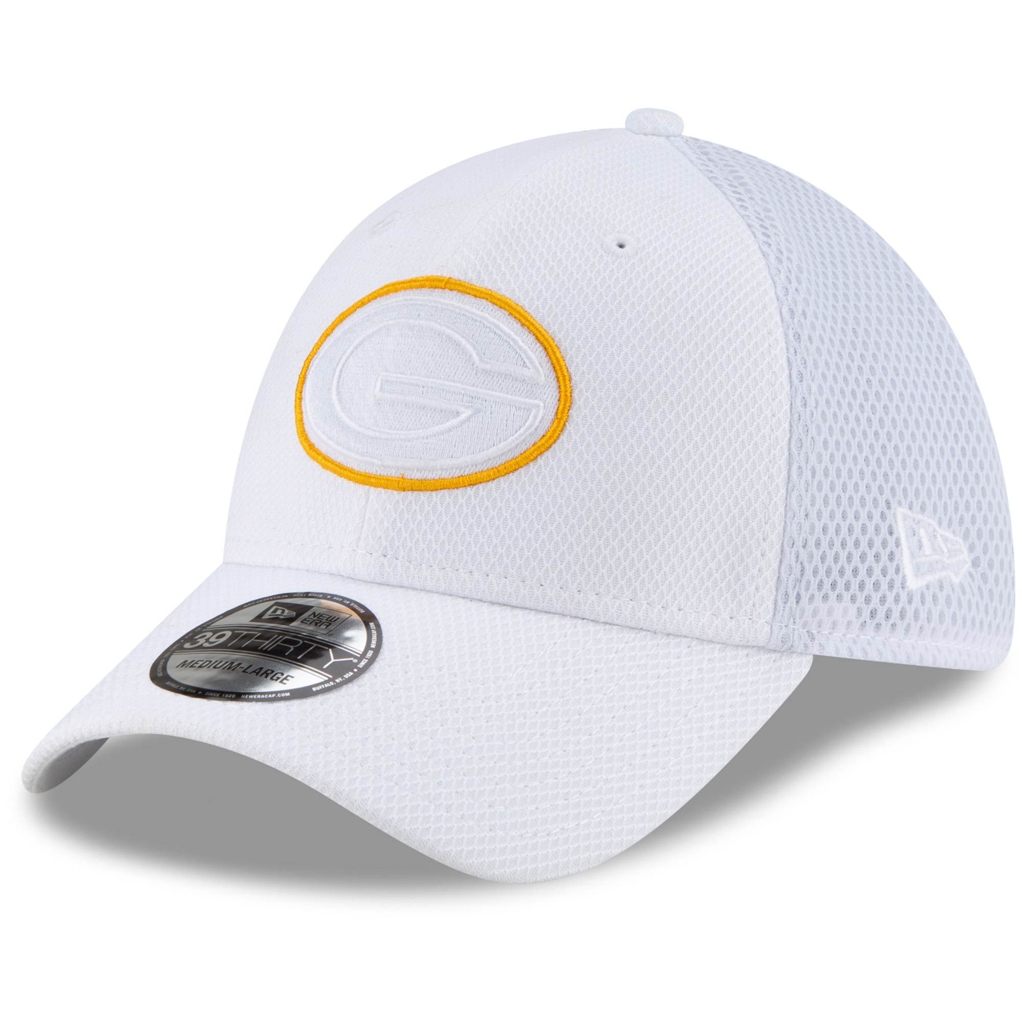Green Bay Packers New Era Logo Elements 39THIRTY Flex Hat - White | Lids