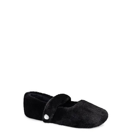 Joyspun Women s Mary Jane Plush Slippers | Walmart (US)