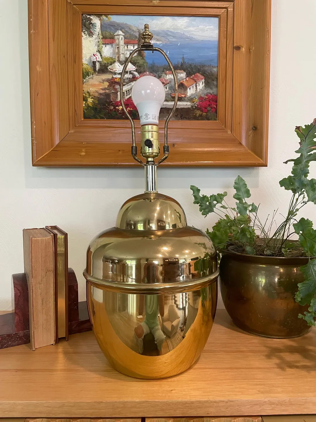 MCM Brass Ginger Jar Table Lamp W Finial, Gold Brass Color - Etsy | Etsy (US)