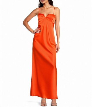 Gianni Bini Diana Satin Slip Sweethear Neck Dress | Dillard's | Dillard's
