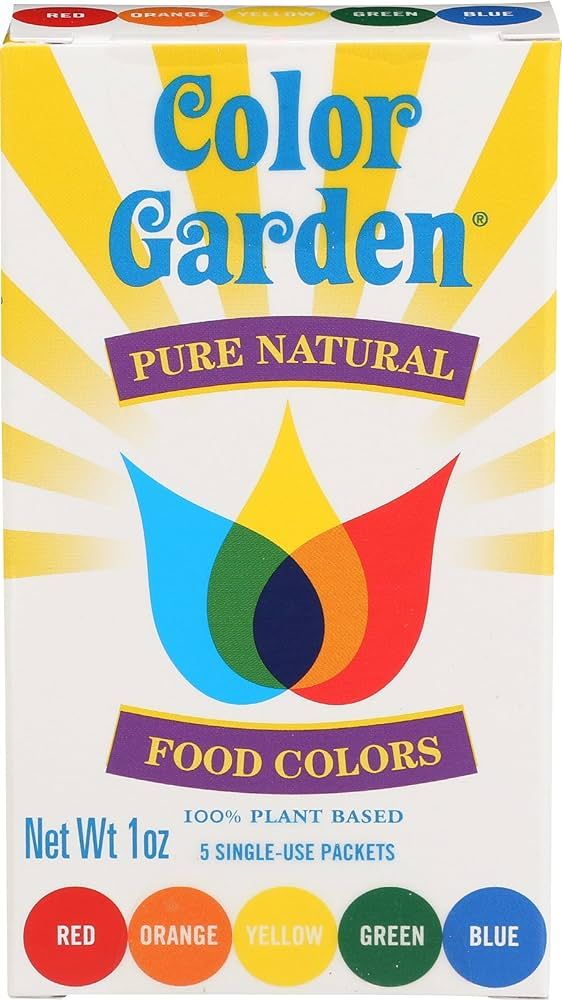 Color Garden Pure Natural Food Colors, Multi Pack 5 ct. 1 oz. | Amazon (US)