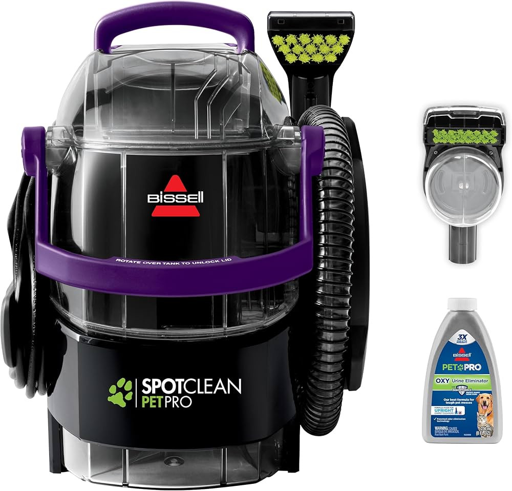 BISSELL SpotClean Pet Pro Portable Carpet Cleaner, 2458, Grapevine Purple, Black, Large | Amazon (US)