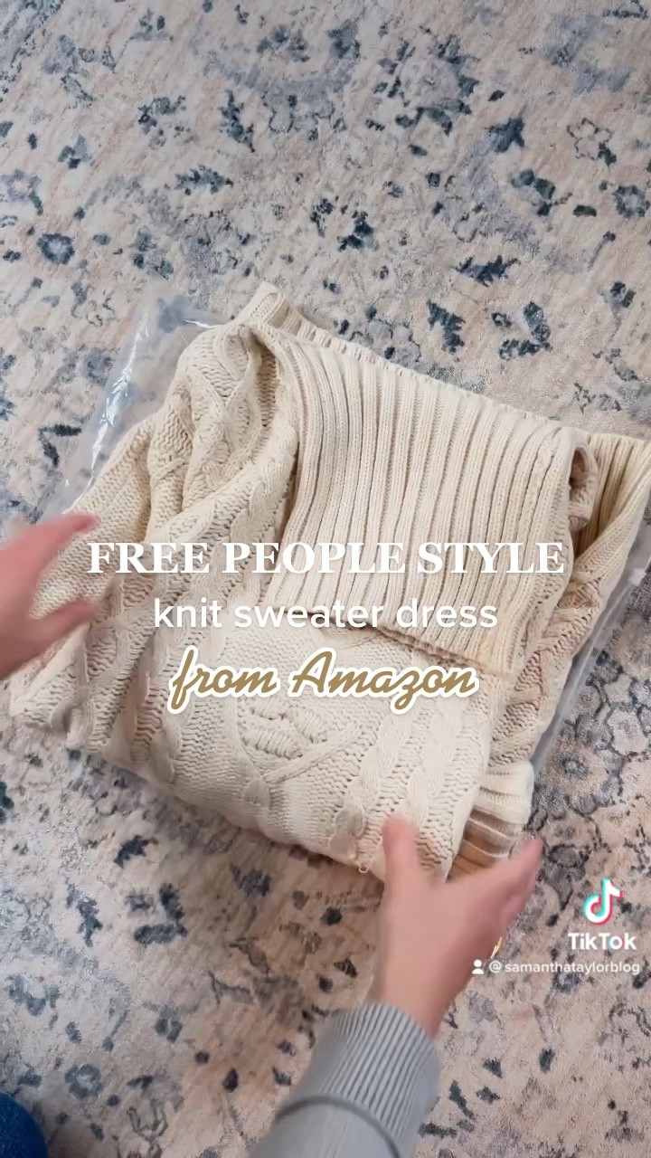 Free People style knit sweater dress from Amazon! 

Runs true to size! 🤎

#LTKstyletip #LTKSeasonal #LTKunder50