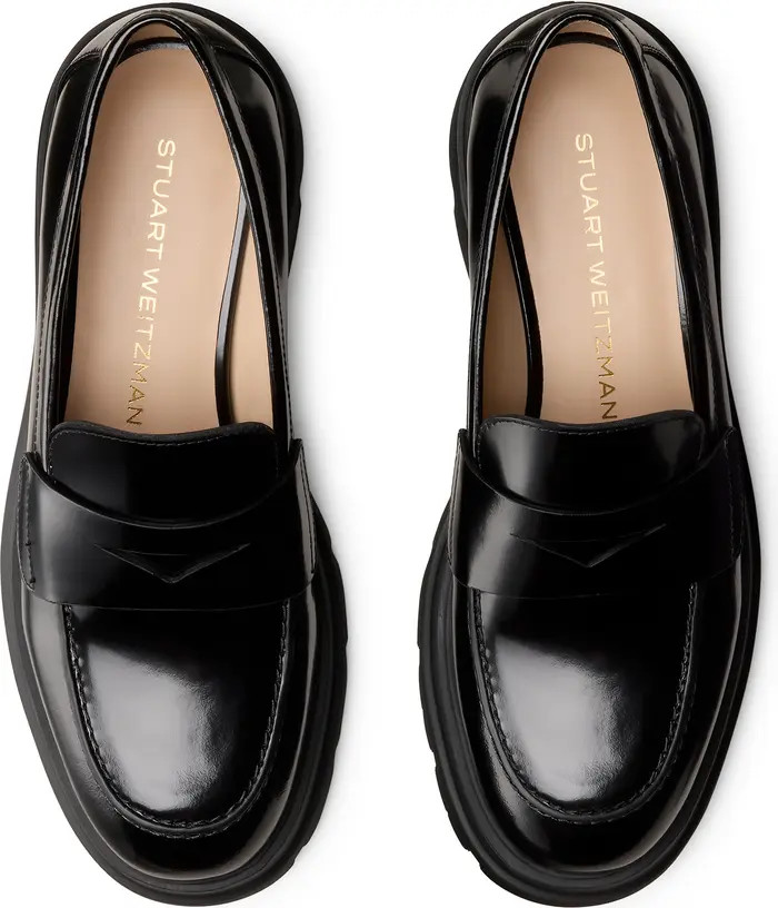 Stuart Weitzman Hudson Lite Lugged Platform Penny Loafer (Women) | Nordstrom | Nordstrom