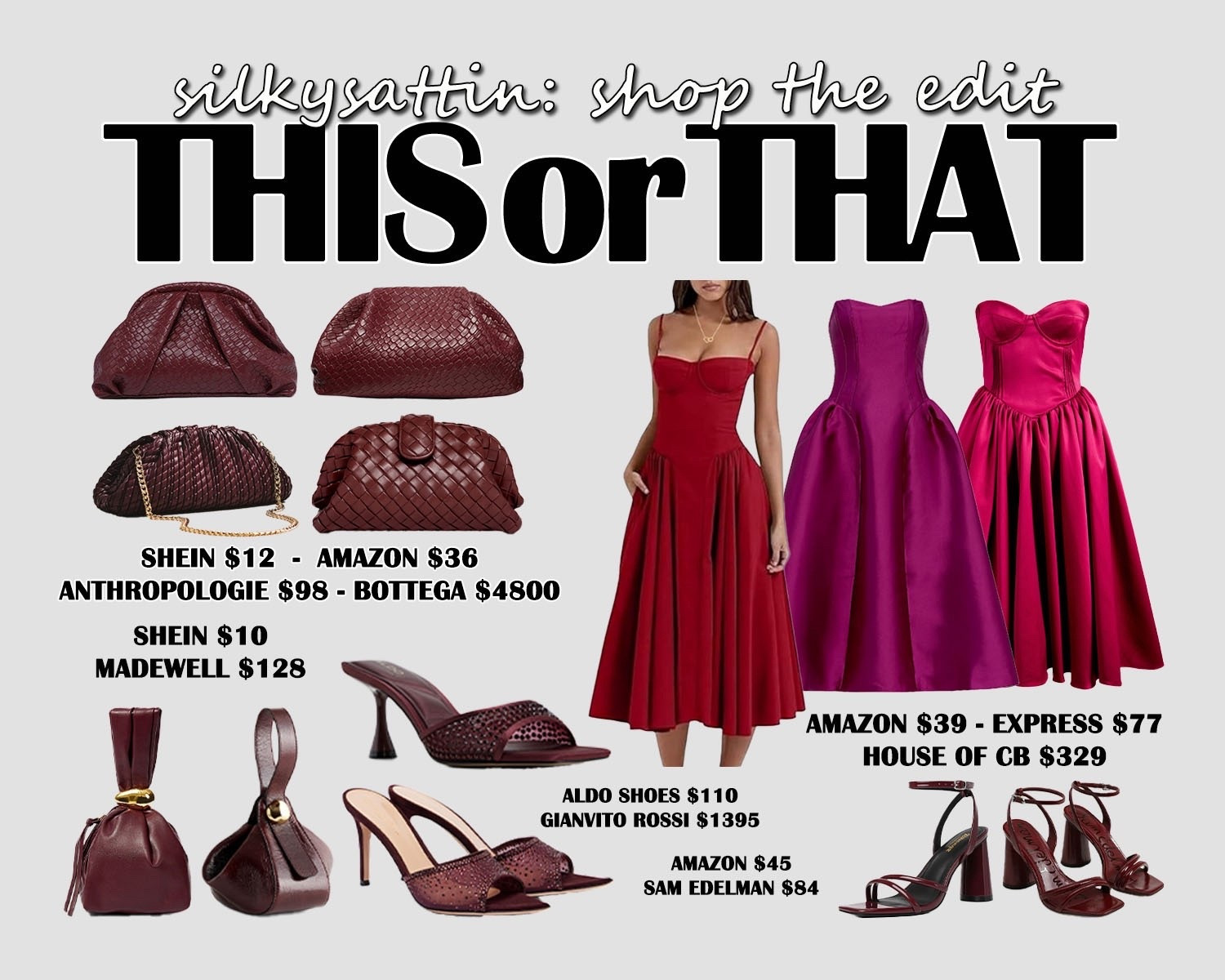 Shop the Edit: This or That

Affordable style vs Luxury style, shop the This or That edit. 

#burgundy #bordeaux #wine #winter #holiday #party #accessories #casual #formal #holiday #party #friendsmas #christmas 

#LTKWedding #LTKFindsUnder100 #LTKHoliday