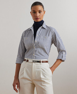 Striped Cotton Shirt | Macy's