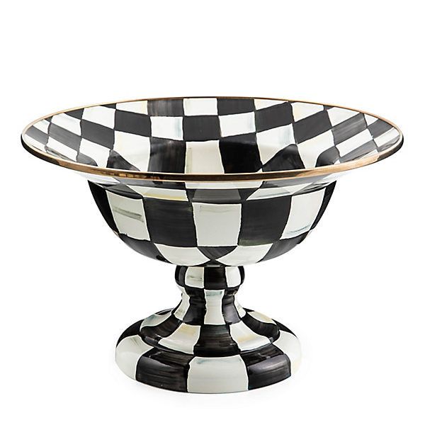 MacKenzie-Childs Courtly Check Large Compote | MacKenzie-Childs