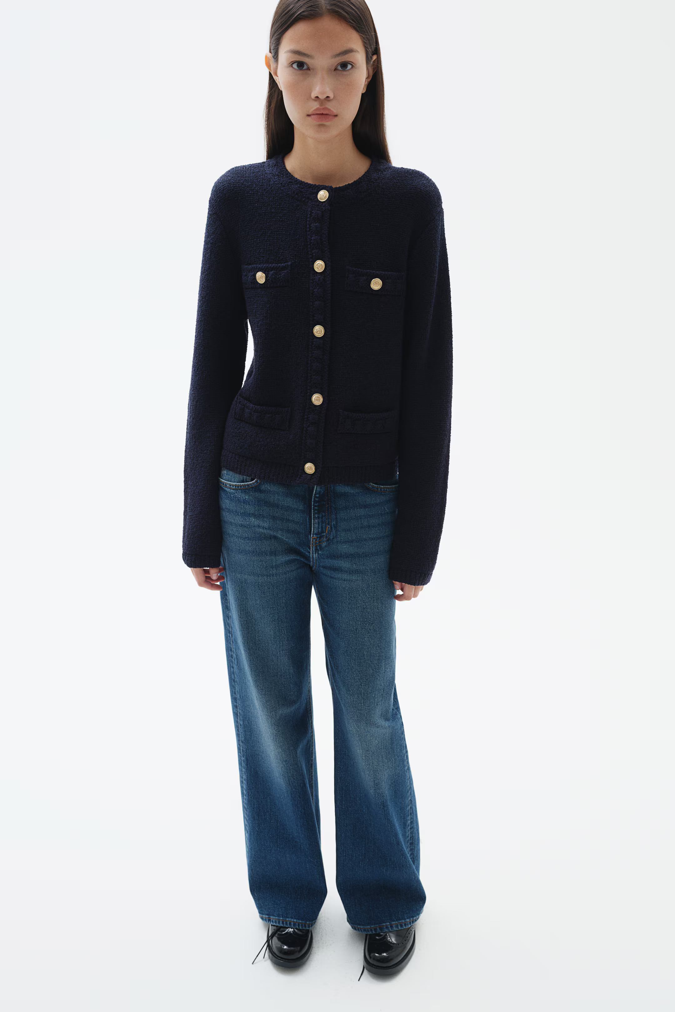 Structuurgebreid vest | H&M (DE, AT, CH, NL, FI)