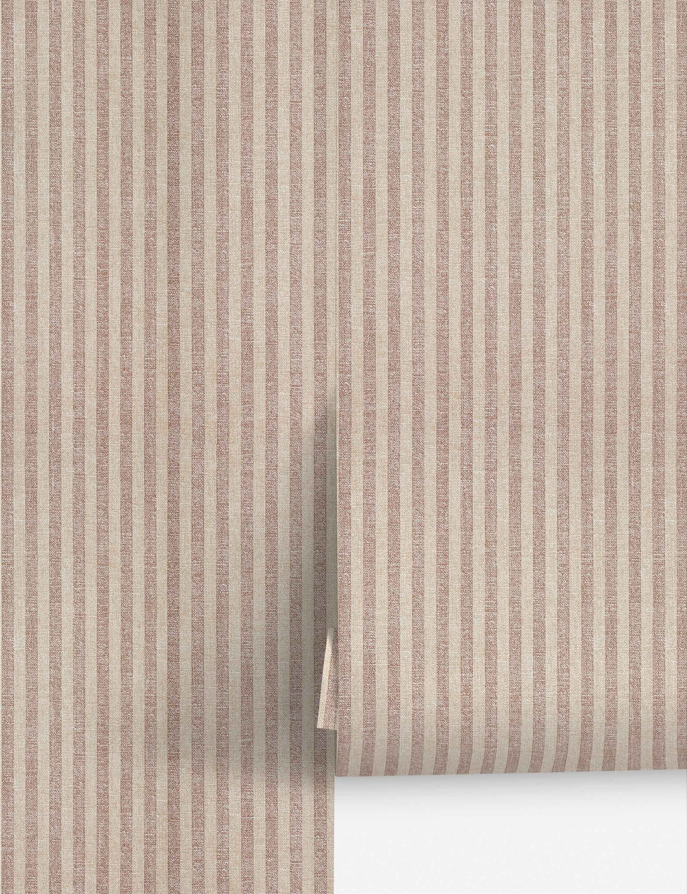 Charles Street Stripe Textured Peel + Stick Wallpaper by Jeremiah Brent | Lulu and Georgia 
