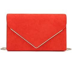 CHARMING TAILOR Faux Suede Clutch Bag Elegant Metal Binding Evening Purse for Wedding/Prom/Black-... | Amazon (US)