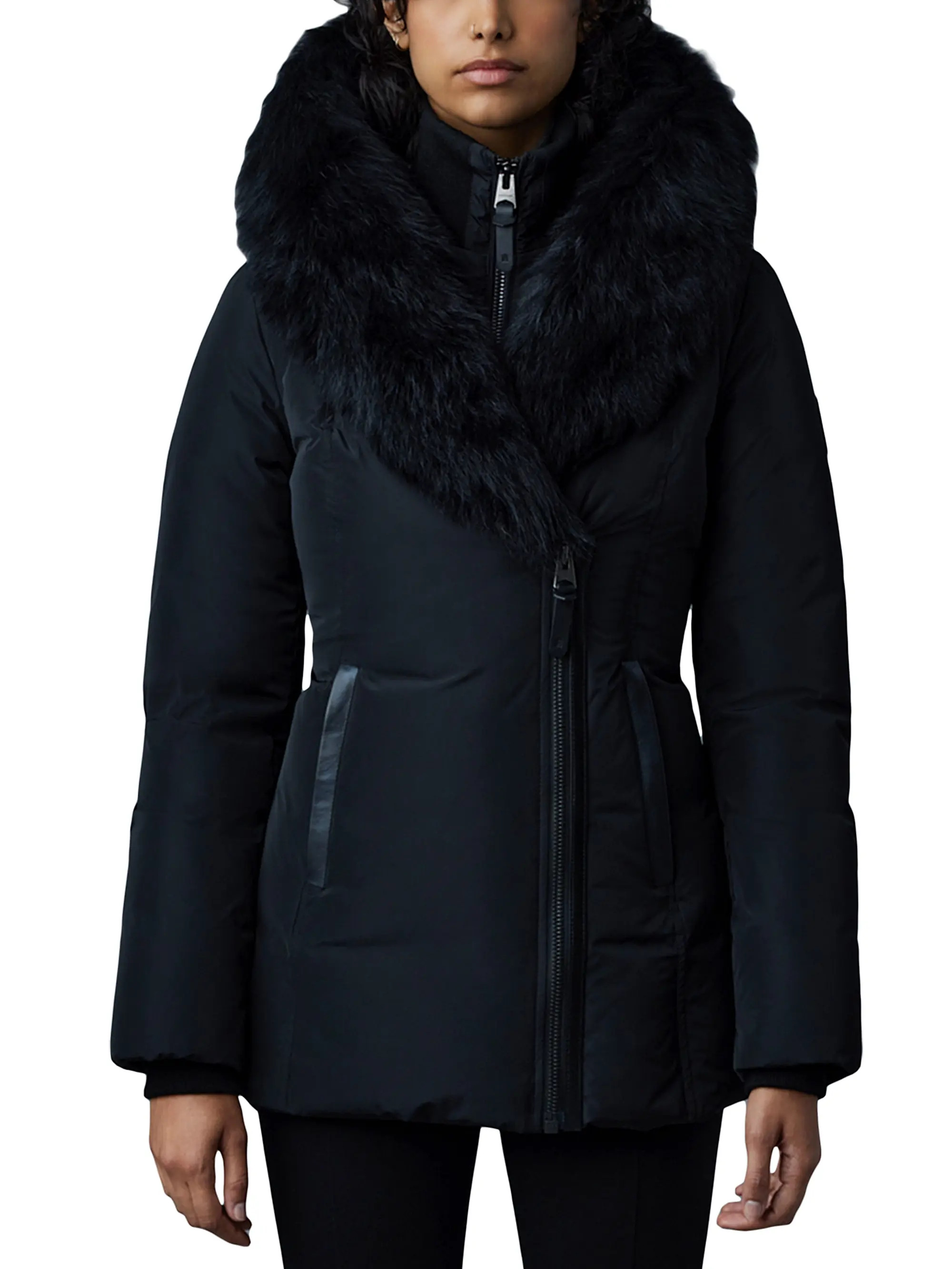 Adali Shearling-Trimmed Down Coat | Saks Fifth Avenue