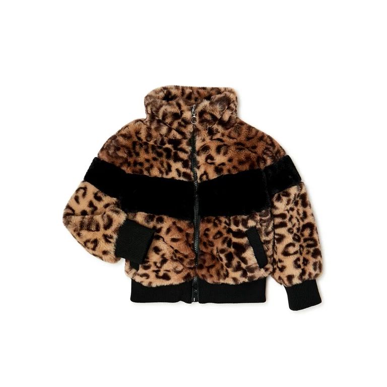 Urban Republic Baby and Toddler Girls’ Faux Fur Jacket, Sizes 12M-4T | Walmart (US)