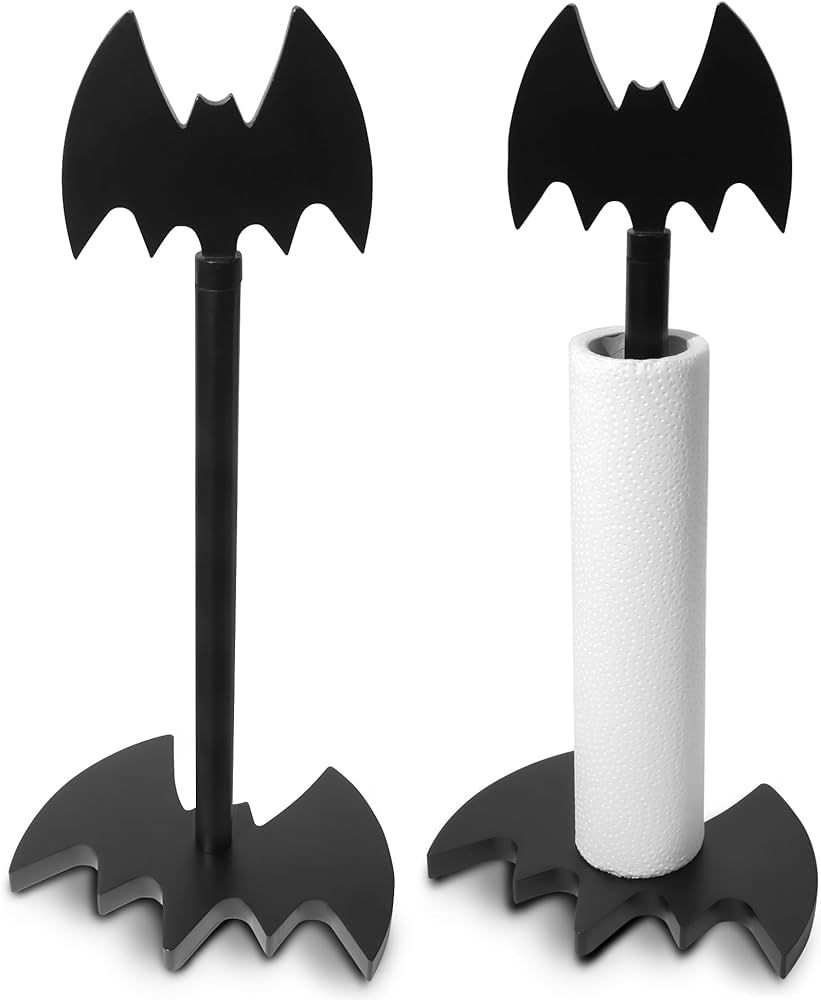 Bat Paper Towel Holder - Gothic Kitchen Accessories for Bat Decor Bat Gifts Halloween Bats Decor ... | Amazon (US)