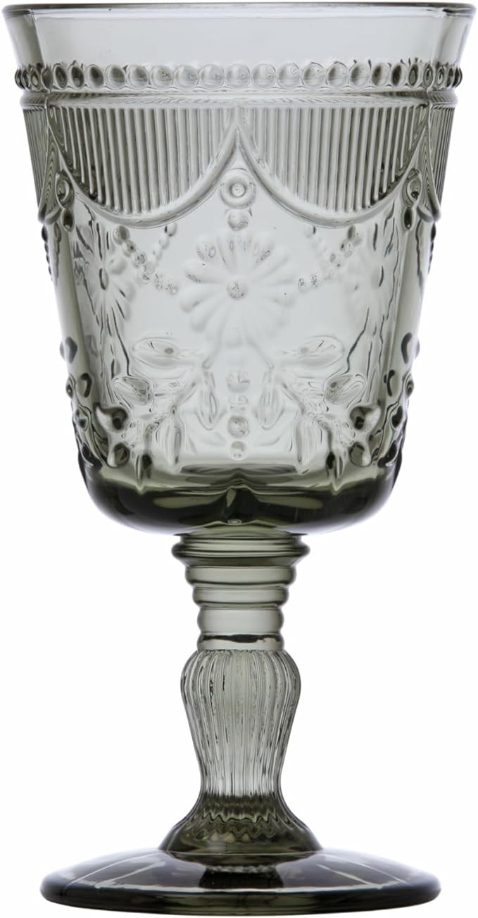 Fortessa Debutante Glass Goblet, Set of 6, 10 Ounce, Smoke Gray | Amazon (US)