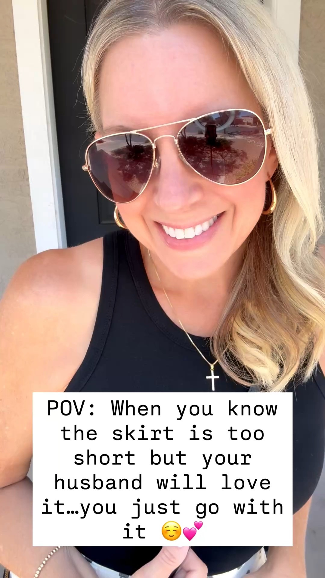 Too short but way too cute not to wear for date night! 

Wearing my usual size 4 skirt (only $30 @target) and S razor back tank (gifted by @prettyguide_official & on SALE for only $9.99 @amazon)!