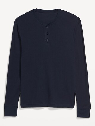 Thermal-Knit Long-Sleeve Henley T-Shirt for Men | Old Navy (US)