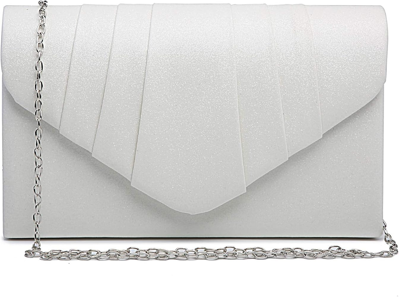 Women's Evening Bag Pleated Envelope Clutch Handbag Wedding Party Bridal Purse | Amazon (US)