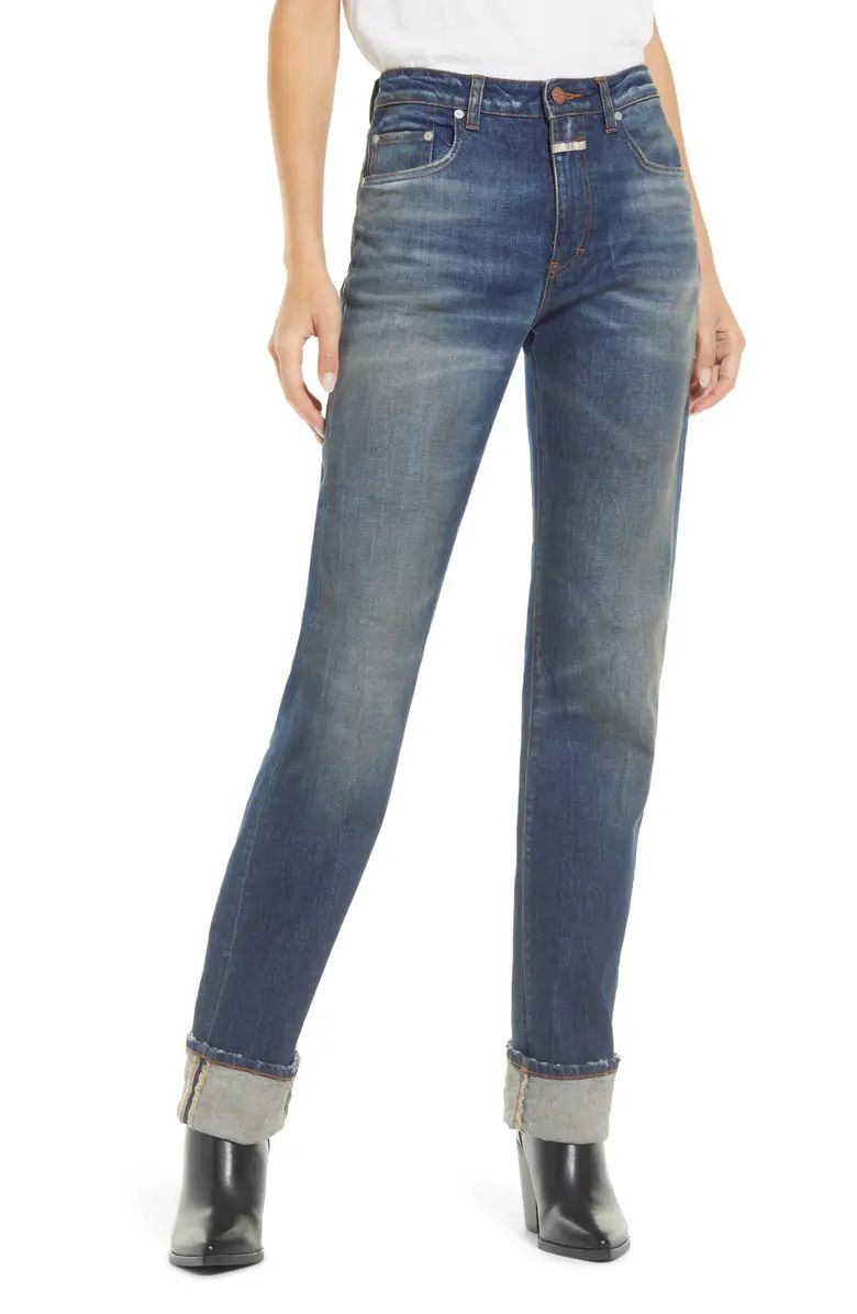 Closed Renton High Waist Long Straight Leg Jeans | Nordstrom | Nordstrom