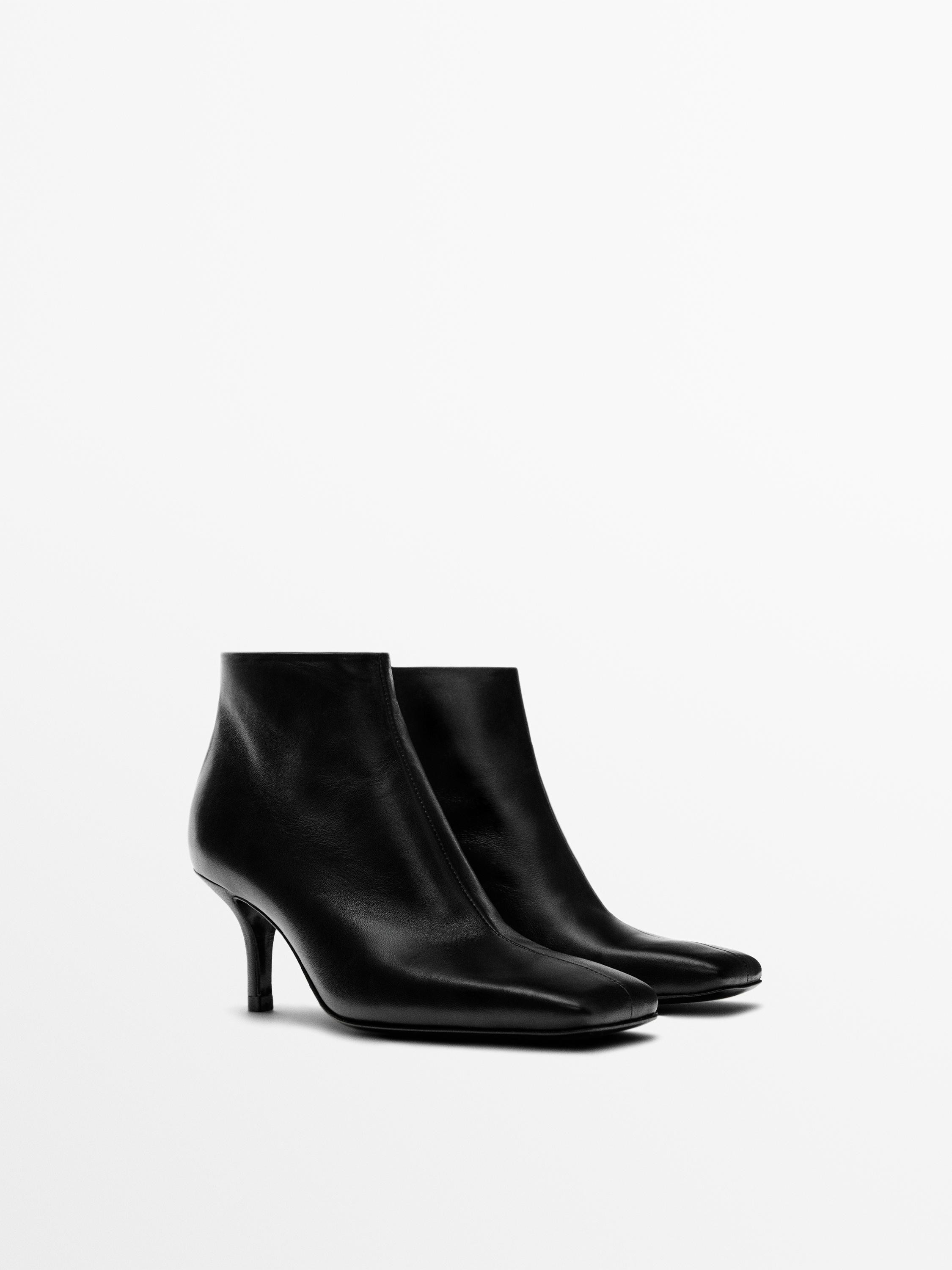 Stiefelette mit Lederabsatz – Made in Italy | Massimo Dutti DE