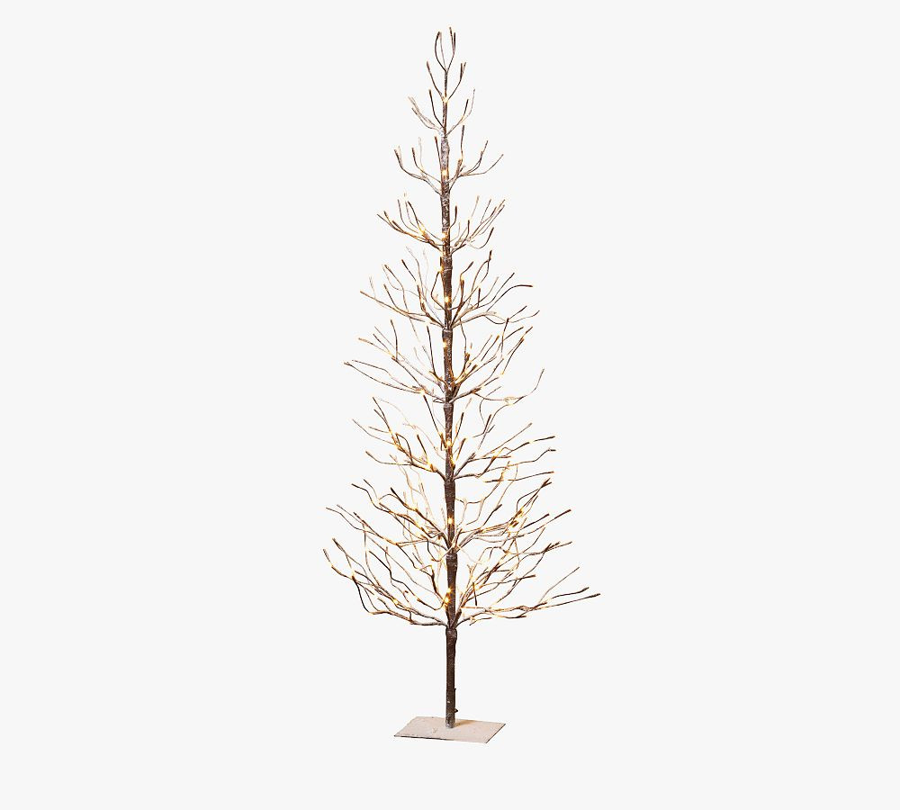 Lit Snowy Twiggy Tree, Brown, 6' | Pottery Barn (US)