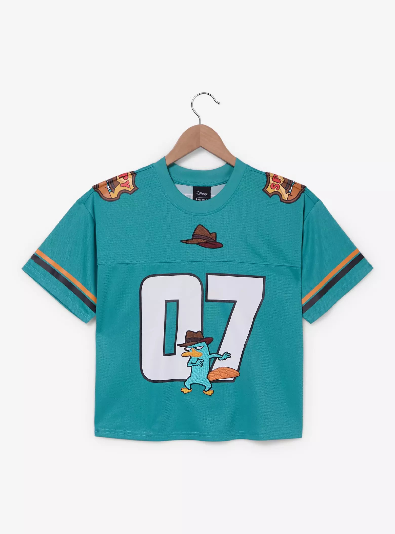 Disney Phineas & Ferb Perry Women's Cropped Football Jersey \u2014 BoxLunch Exclusive | BoxLunch | BoxLunch