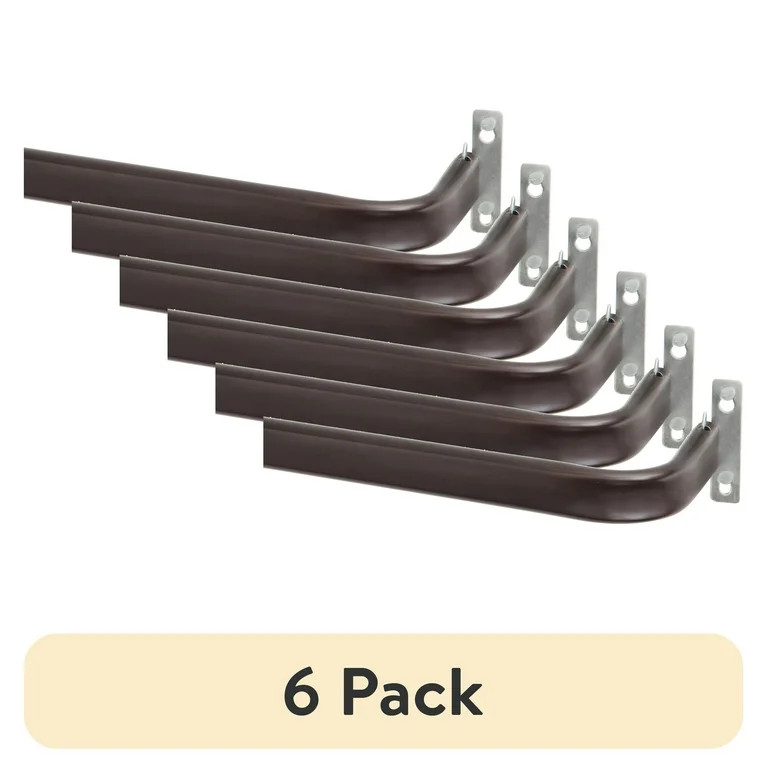 (6 pack) Mainstays 2" Basic Metal Wrap Around Adjustable Curtain Rod, 48-86" Adjustable Length, E... | Walmart (US)