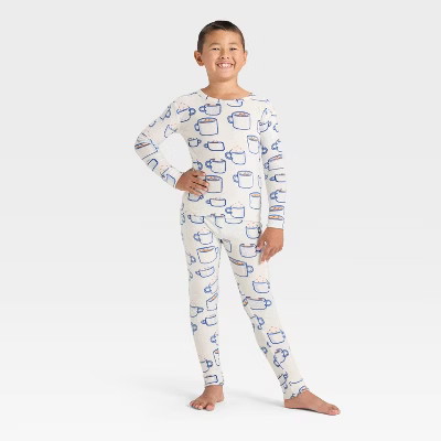 Kids' 2pc Long Sleeve Holiday Snuggly Soft Pajama Set - Cat & Jack™ | Target