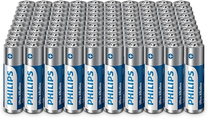 Philips Ultra AA Alkaline Batteries - Bulk Pack for High-Usage Devices and Offices, Pack of 100 | Amazon (UK)