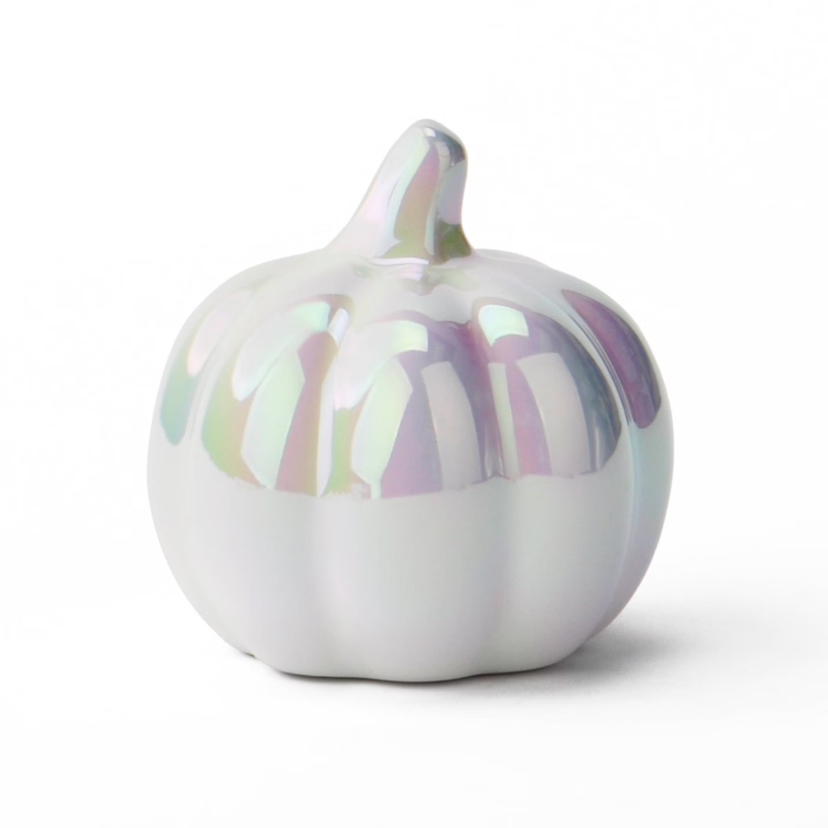 Medium Ceramic Iridescent Pumpkins White - Bullseye's Playground™ | Target