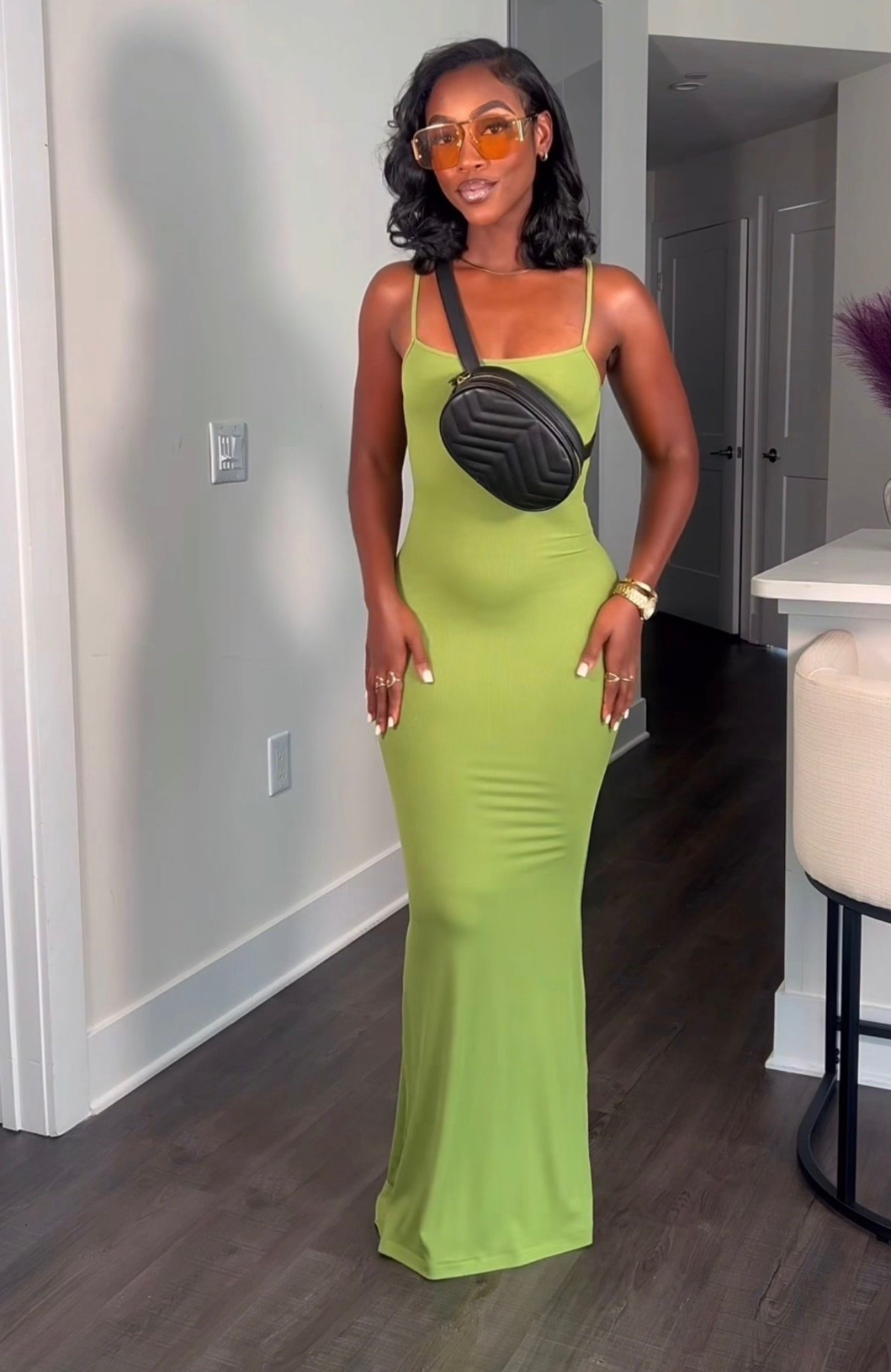 POV: you threw on one dress and suddenly the whole look eats 💚✨ Obsessed with this lime green moment — comfy, fitted, and perfect for running errands

#LTKgrwm #LTKootd