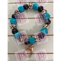 Ready To Ship Beaded Bangle Black/Emerald Leopard /Keychain/Beaded For Her/Green/Black Keychain/Beaded Bangle Bracelet | Etsy (US)