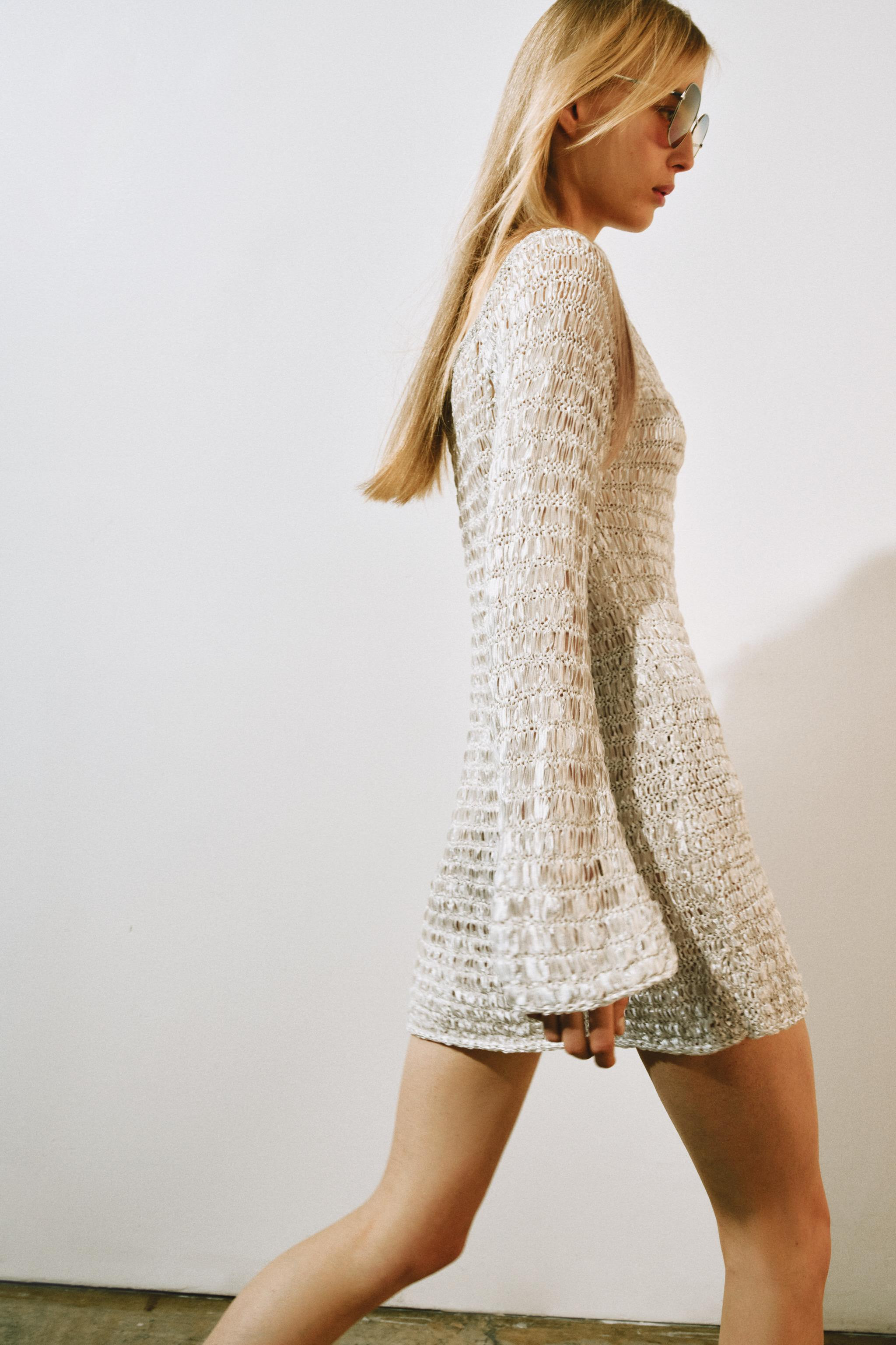 Model height: 180 cmBoat neck dress with long sleeves. | Zara UK