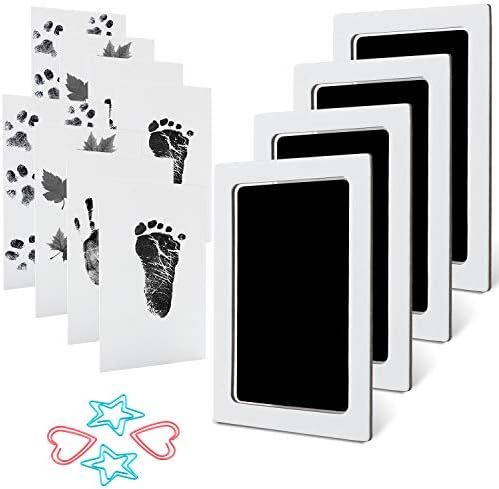 MengNi Baby Footprint Handprint Pet Paw Print Kit with 4 Ink Pads and 8 Imprint Cards | Amazon (US)