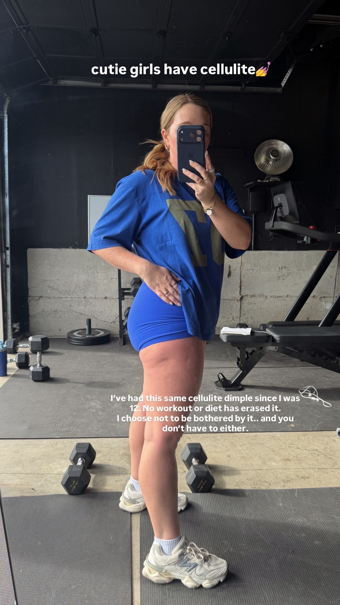 Size 10 Gym Outfit of the Day 💙💙 Wearing size 10 shorts and M shirt 👟🫶🏻 Size 10 | M\L | 5’3” 