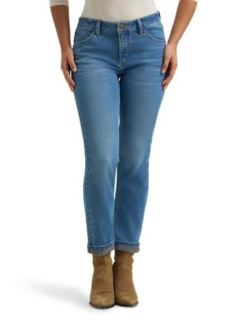 Lee® Women's Single Layer Warming Brushed Denim Jeans, Sizes 4-18 | Walmart (US)