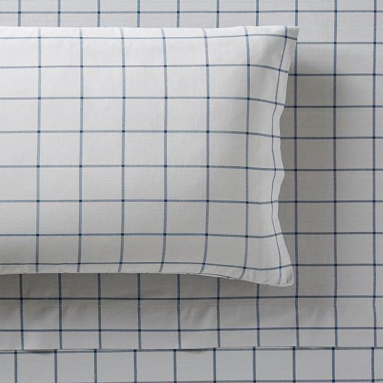 Boxter Plaid Organic Sheet Set | Pottery Barn Teen